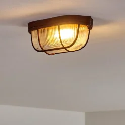 Plafonnier Catawba Rouille, 1 lumière