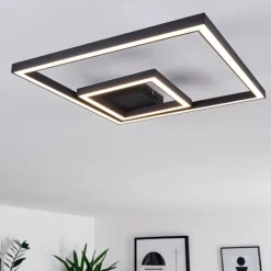 Plafonnier Cavareno LED Noir, 1 lumière