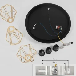 Plafonnier Cenova Noir, 3 lumières