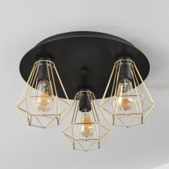 Plafonnier Cenova Noir, 3 lumières