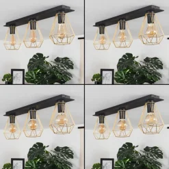 Plafonnier Cenova Noir, 3 lumières