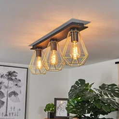 Plafonnier Cenova Noir, 3 lumières