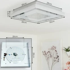 Plafonnier Centovalli LED Chrome, 1 lumière
