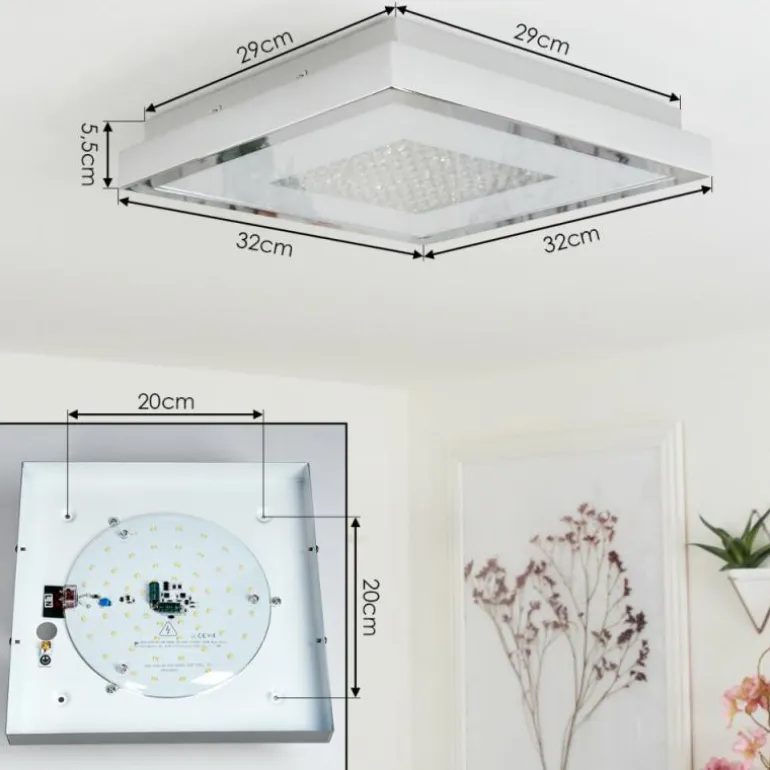 Plafonnier Centovalli LED Chrome, 1 lumière