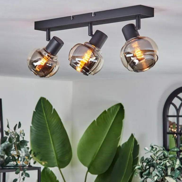 Plafonnier Cevio Noir, 3 lumières
