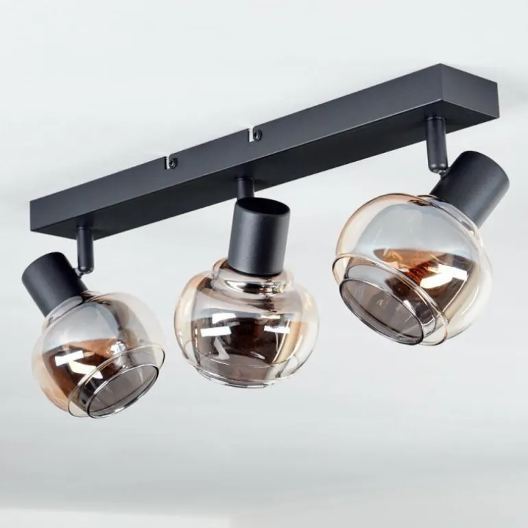 Plafonnier Cevio Noir, 3 lumières