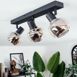 Plafonnier Cevio Noir, 3 lumières
