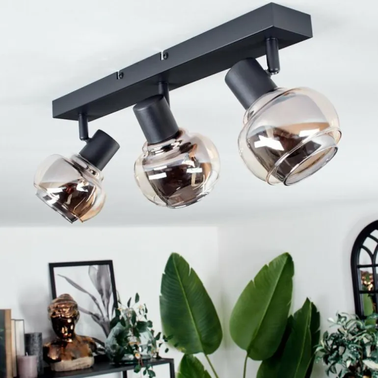 Plafonnier Cevio Noir, 3 lumières