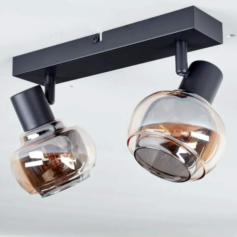 Plafonnier Cevio Noir, 2 lumières