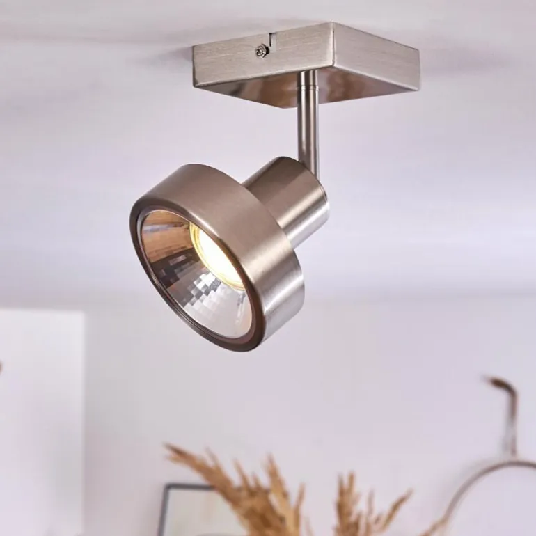 Plafonnier Chagres Nickel mat, 1 lumière