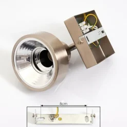 Plafonnier Chagres Nickel mat, 1 lumière