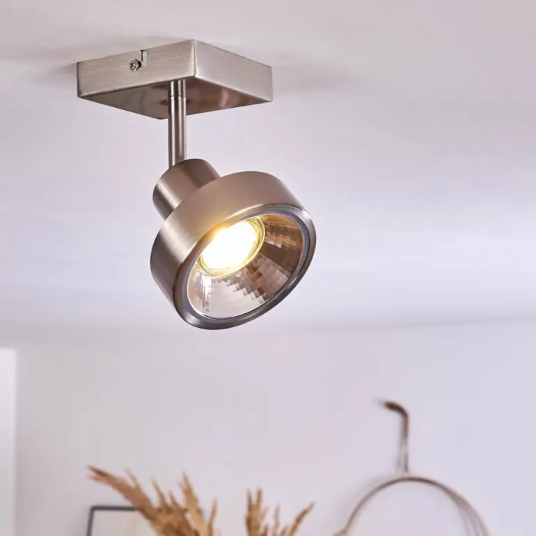 Plafonnier Chagres Nickel mat, 1 lumière