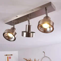 Plafonnier Chagres Nickel mat, 3 lumières