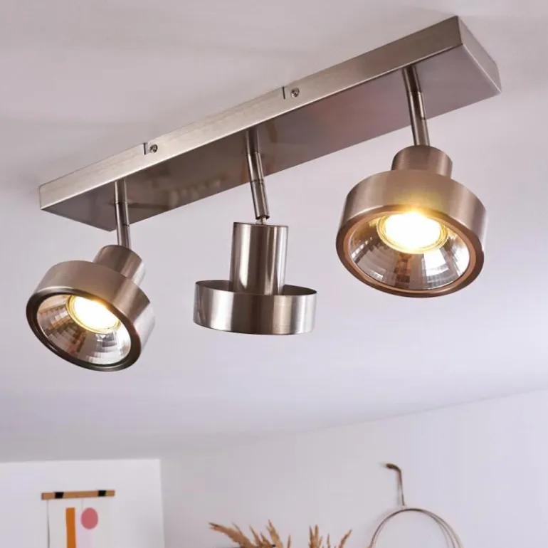 Plafonnier Chagres Nickel mat, 3 lumières
