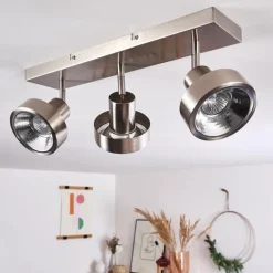Plafonnier Chagres Nickel mat, 3 lumières