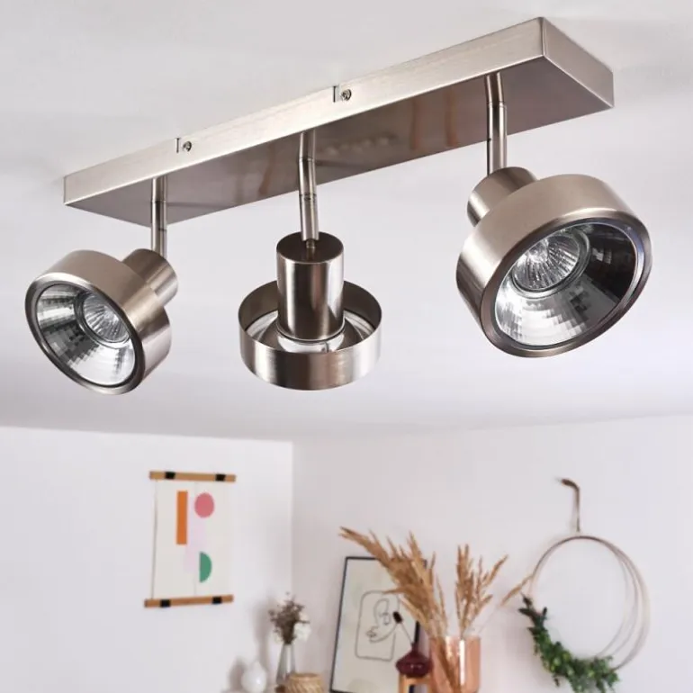 Plafonnier Chagres Nickel mat, 3 lumières