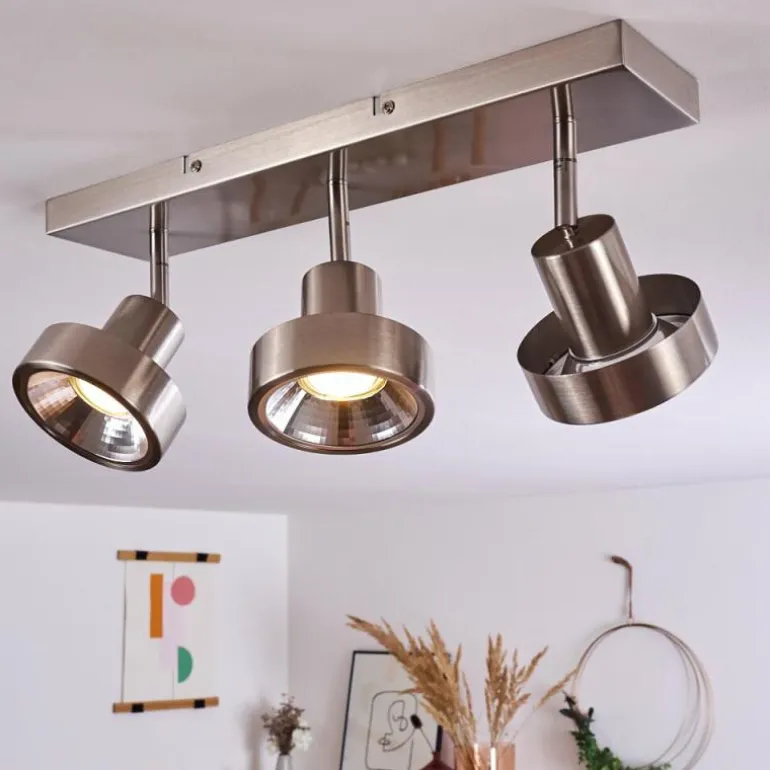 Plafonnier Chagres Nickel mat, 3 lumières