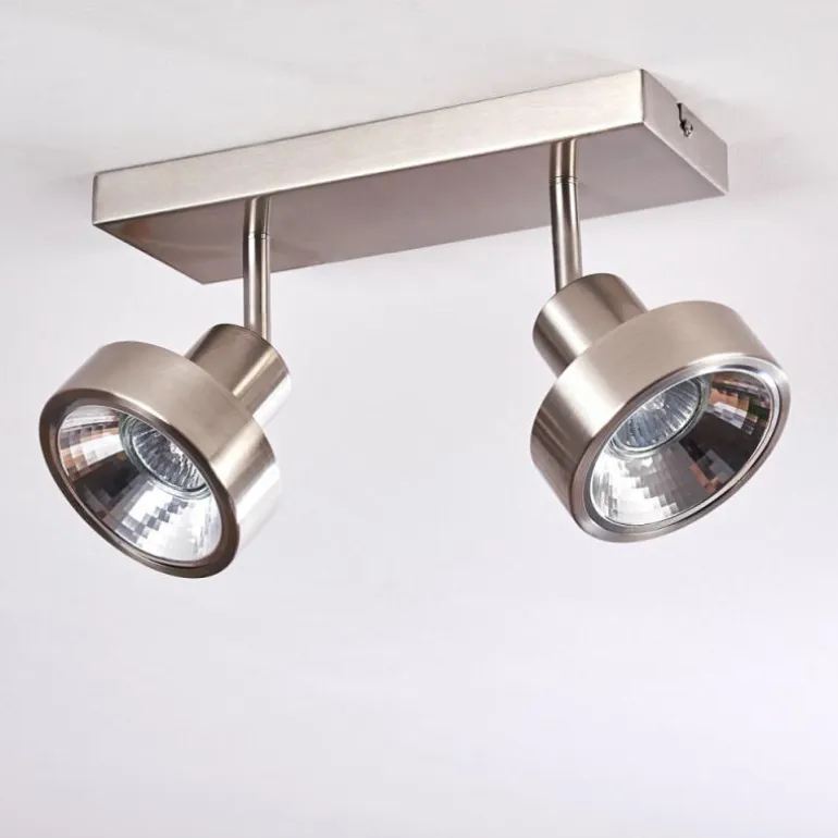 Plafonnier Chagres Nickel mat, 2 lumières