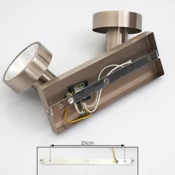 Plafonnier Chagres Nickel mat, 2 lumières