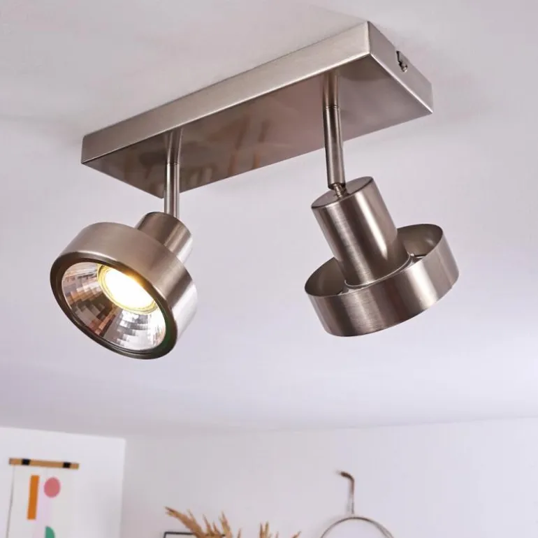 Plafonnier Chagres Nickel mat, 2 lumières