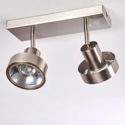 Plafonnier Chagres Nickel mat, 2 lumières