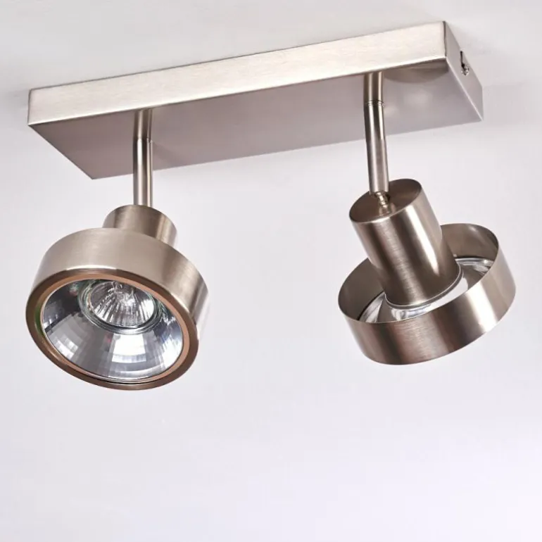 Plafonnier Chagres Nickel mat, 2 lumières
