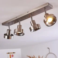 Plafonnier Chagres Nickel mat, 4 lumières