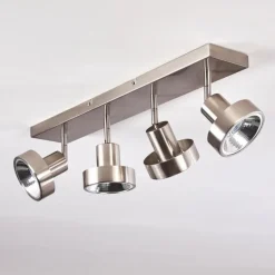 Plafonnier Chagres Nickel mat, 4 lumières