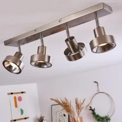 Plafonnier Chagres Nickel mat, 4 lumières