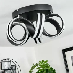 Plafonnier Chapotia LED Noir, 1 lumière