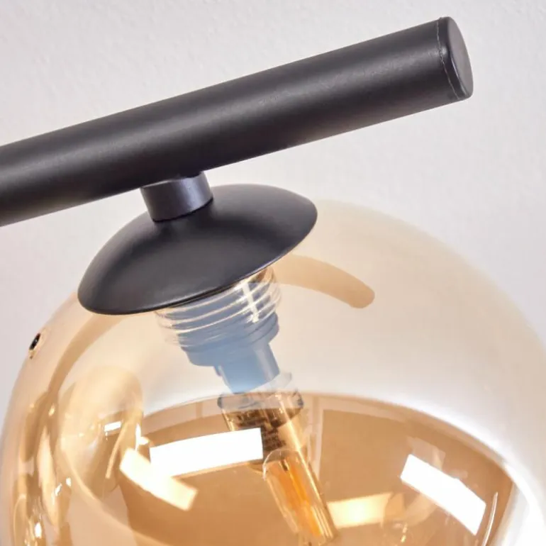 Plafonnier Chehalis Ambre, 5 lumières