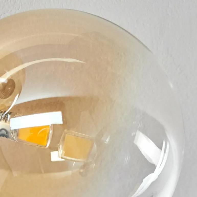 Plafonnier Chehalis Ambre, Clair, 6 lumières