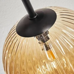 Plafonnier Chehalis Ambre, 6 lumières