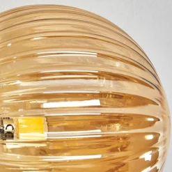 Plafonnier Chehalis Ambre, 6 lumières