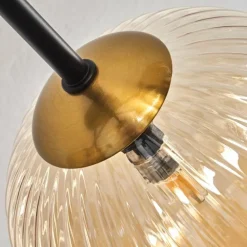 Plafonnier Chehalis Ambre, 6 lumières