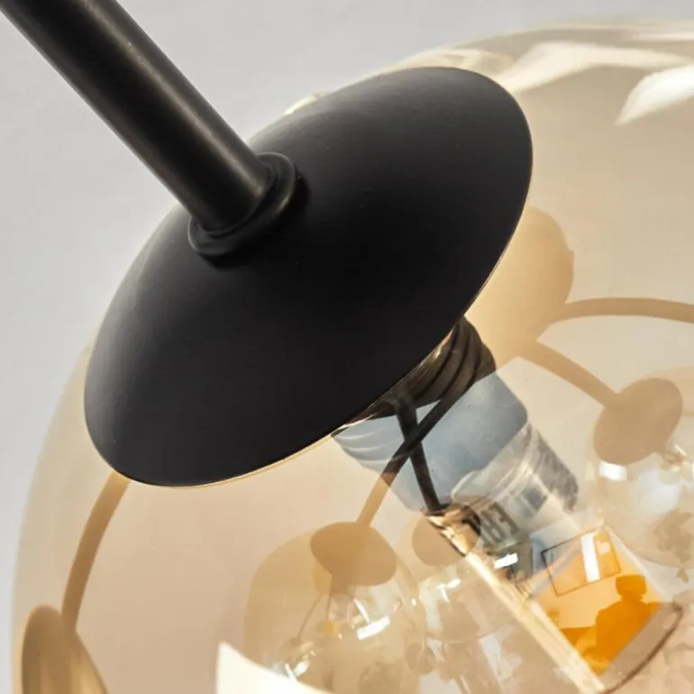 Plafonnier Chehalis Ambre, Clair, 6 lumières