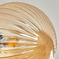 Plafonnier Chehalis Ambre, 6 lumières