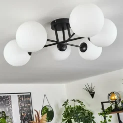 Plafonnier Chehalis Blanc, 6 lumières