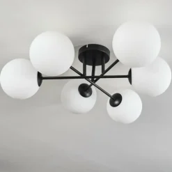 Plafonnier Chehalis Blanc, 6 lumières