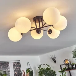 Plafonnier Chehalis Blanc, 6 lumières