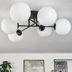 Plafonnier Chehalis Blanc, 6 lumières