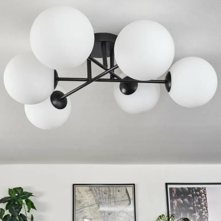 Plafonnier Chehalis Blanc, 6 lumières