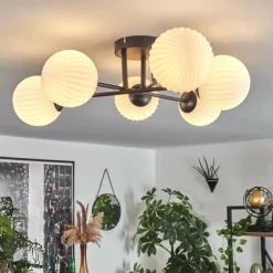 Plafonnier Chehalis Blanc, 6 lumières