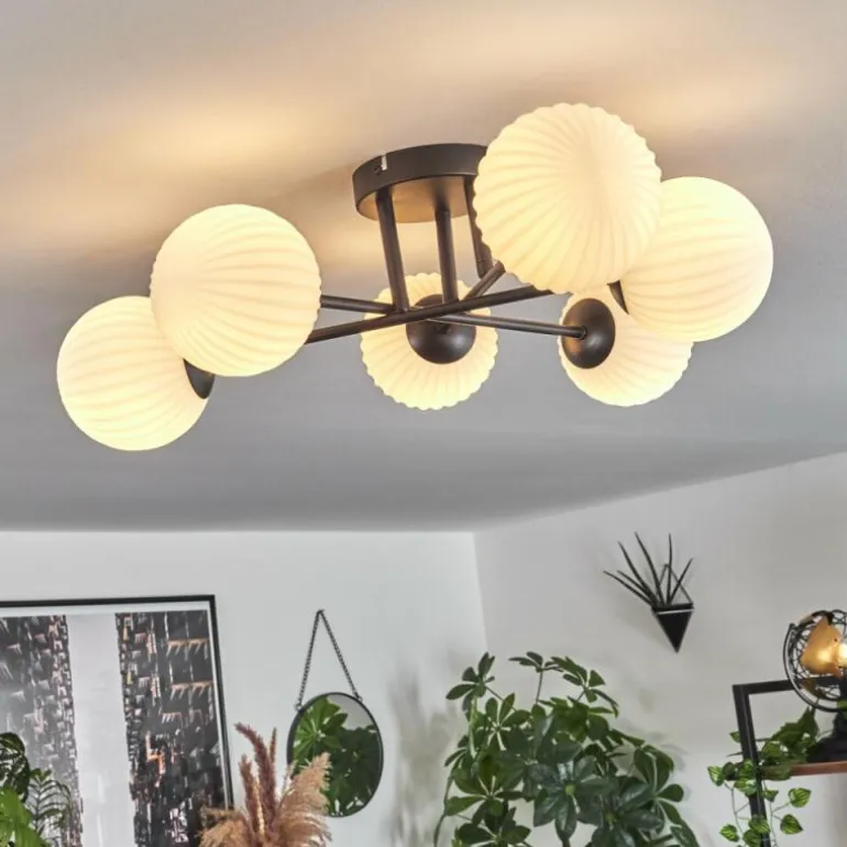 Plafonnier Chehalis Blanc, 6 lumières