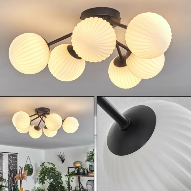 Plafonnier Chehalis Blanc, 6 lumières