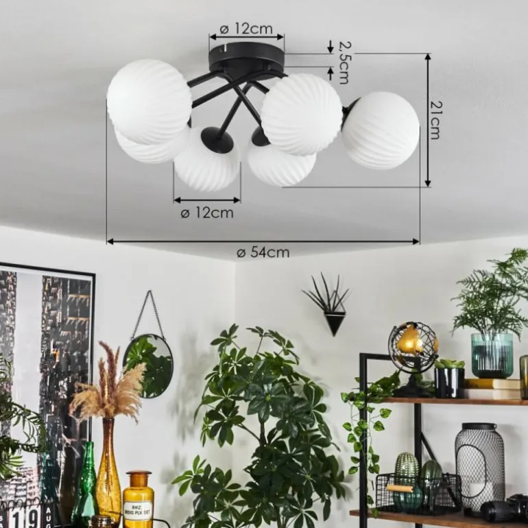 Plafonnier Chehalis Blanc, 6 lumières