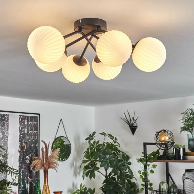 Plafonnier Chehalis Blanc, 6 lumières