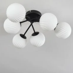 Plafonnier Chehalis Blanc, 6 lumières