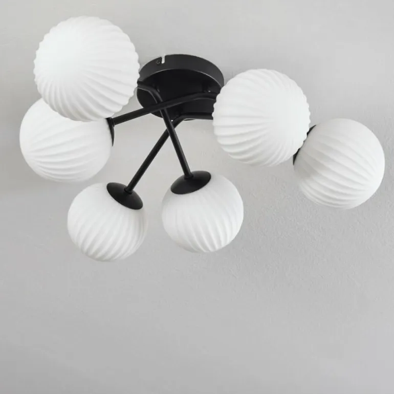 Plafonnier Chehalis Blanc, 6 lumières