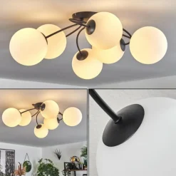 Plafonnier Chehalis Blanc, 6 lumières